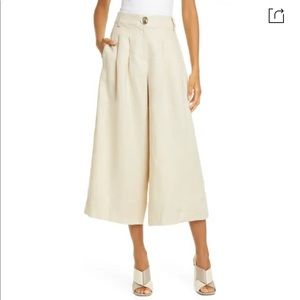 Nicholas Varca Linen Crop Wide Leg Pants